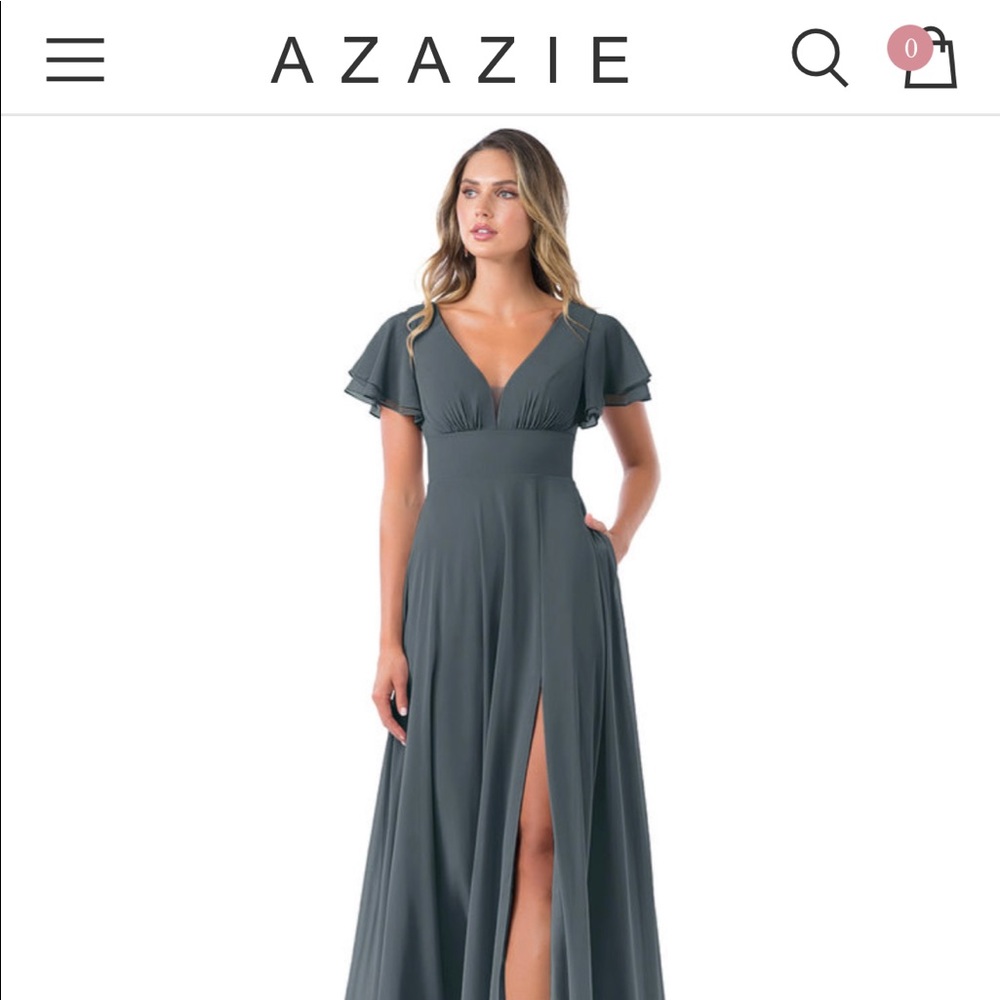 Azazie Pewter Grey Bridesmaid Dress